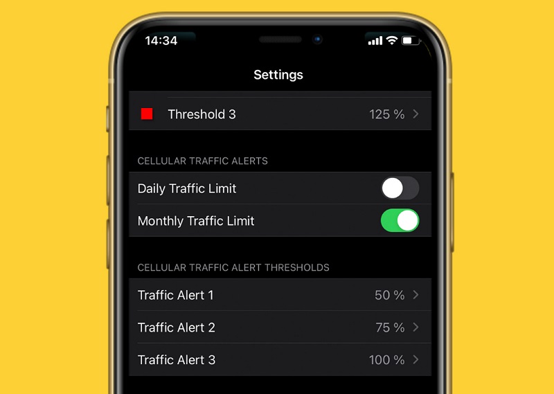Đặt giới hạn dữ liệu phát sóng