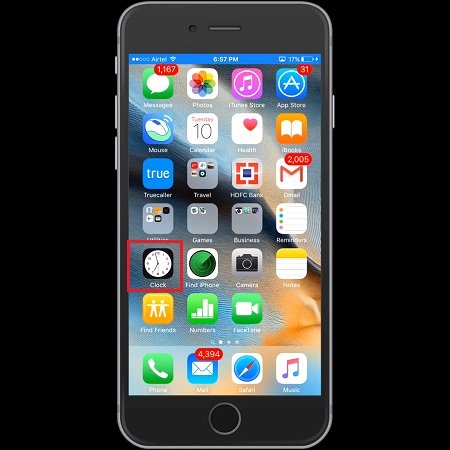 Vào ứng dụng Clock (Đồng hồ) trên iPhone, chọn Timers (Bộ hẹn giờ).