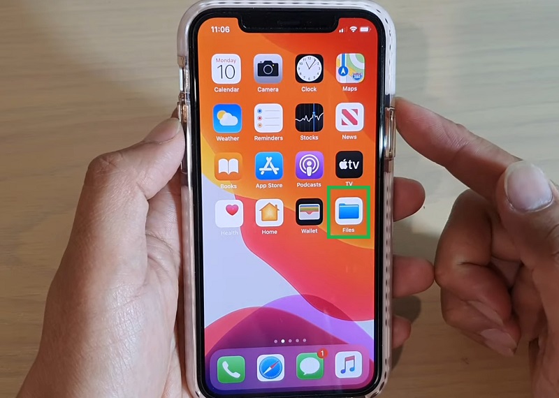 mở ứng dụng Files trên iphone