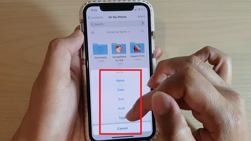 Có thể sắp xếp tệp tin trong Files theo nhiều tiêu chí khác nhau thuận tiện cho việc sử dụng 