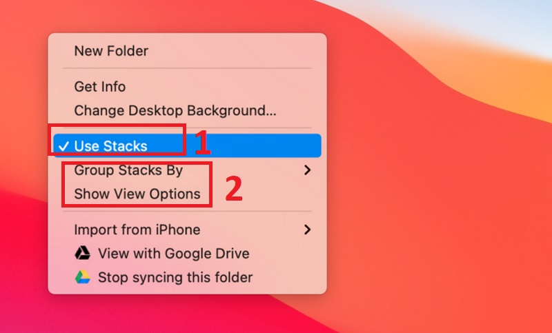 Sử dụng Stack trên màn hình Mac để sắp xếp tệp thông minh 