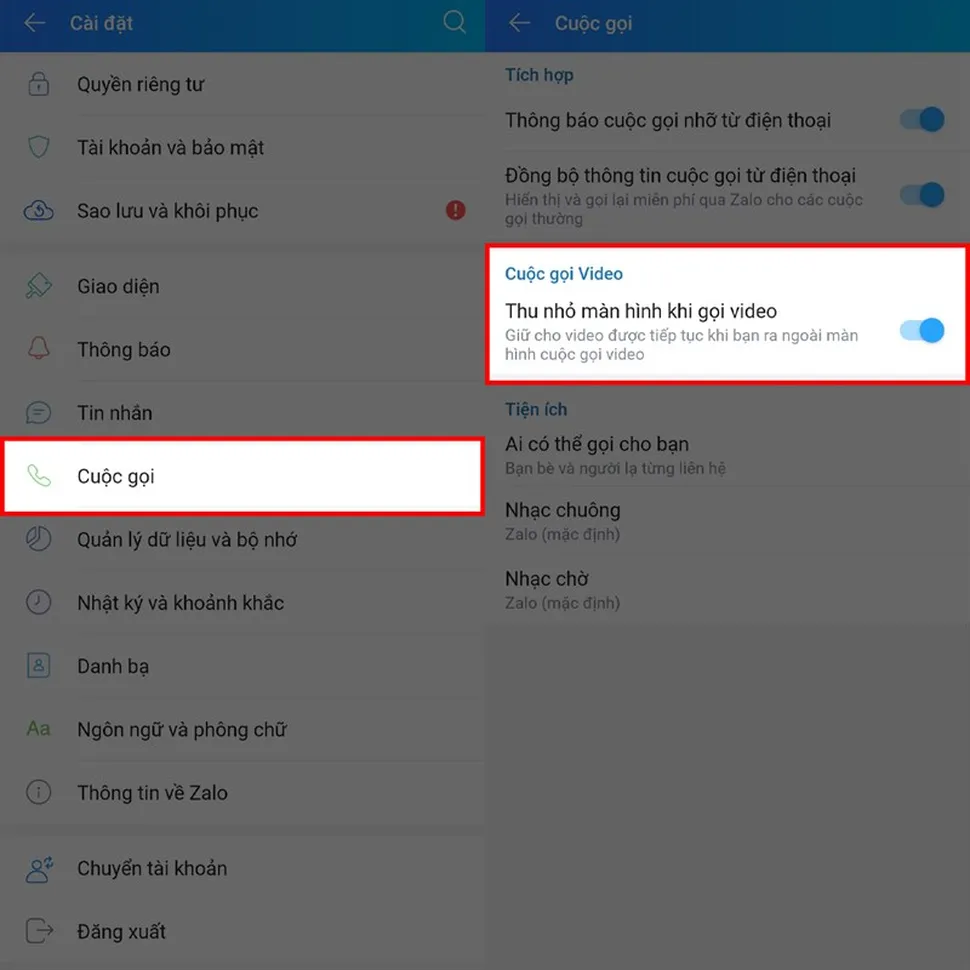 Mẹo thu nhỏ màn hình video call Zalo cực đơn giản