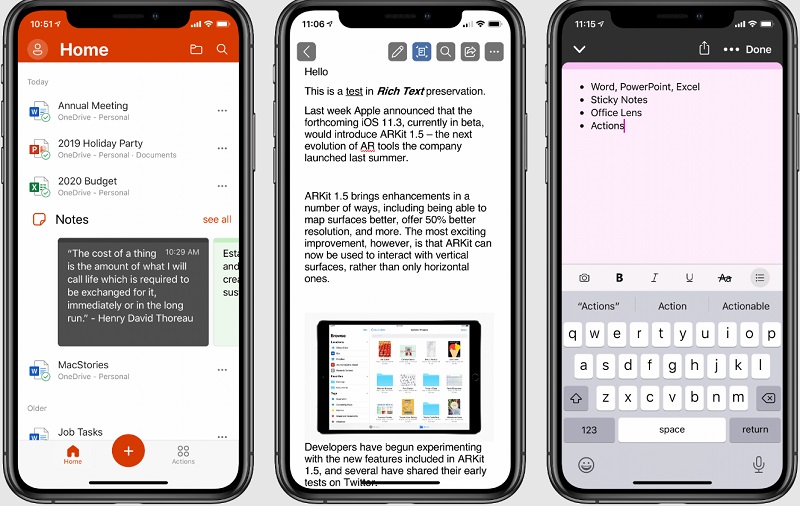 Microsoft Office có nhiều ứng dụng trên nền tảng di động