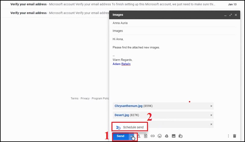 Lên kế hoạch gửi email trên gmail