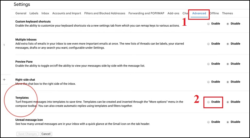 Tạo Template trên Gmail