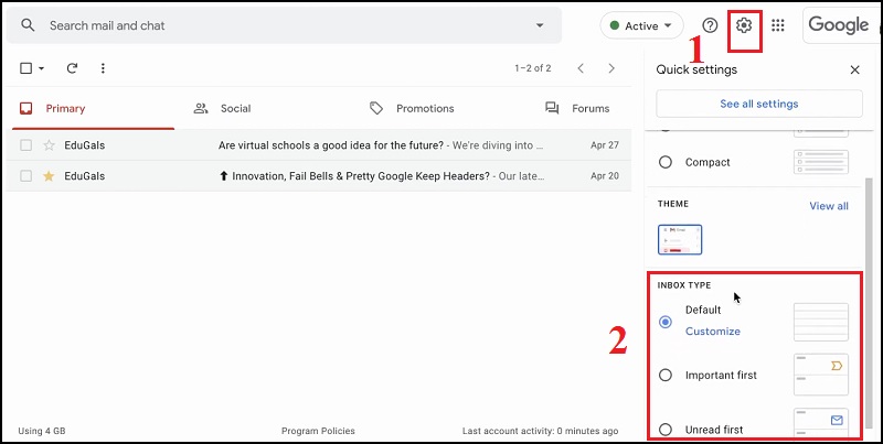 Đánh dấu, ký hiệu email trên Gmail