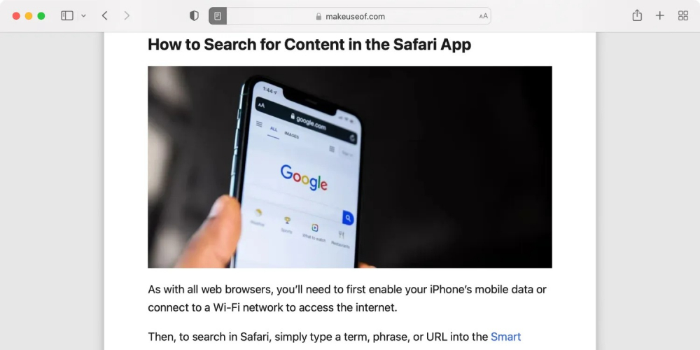 Chế độ đọc của Safari rất tuyệt