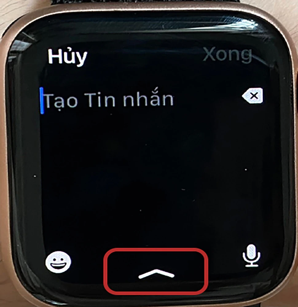 Bước 3: Chọn Tạo tin nhắn và soạn nội dung vào > kéo dấu mũi tên hướng lên trên và nhấn chọn ngôn ngữ soạn tin