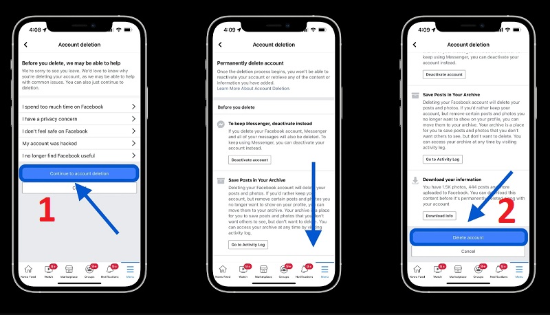 Cách xóa vĩnh viễn tài khoản Facebook