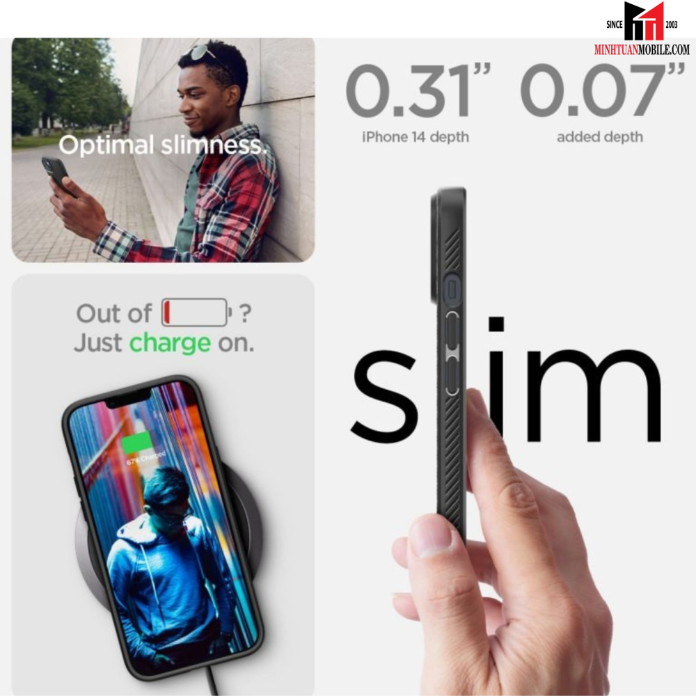 Op lưng iPhone 14 Plus Spigen Liquid Air