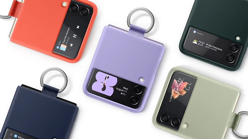 Ốp lưng Samsung Galaxy Z Flip3 5G Silicone kèm vòng đeo