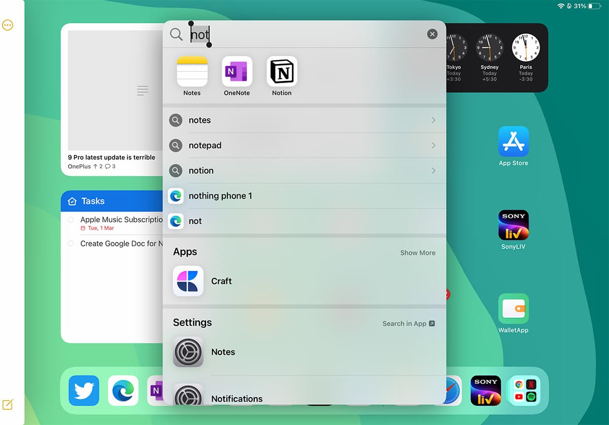 Thay đổi ứng dụng Split View từ Spotlight