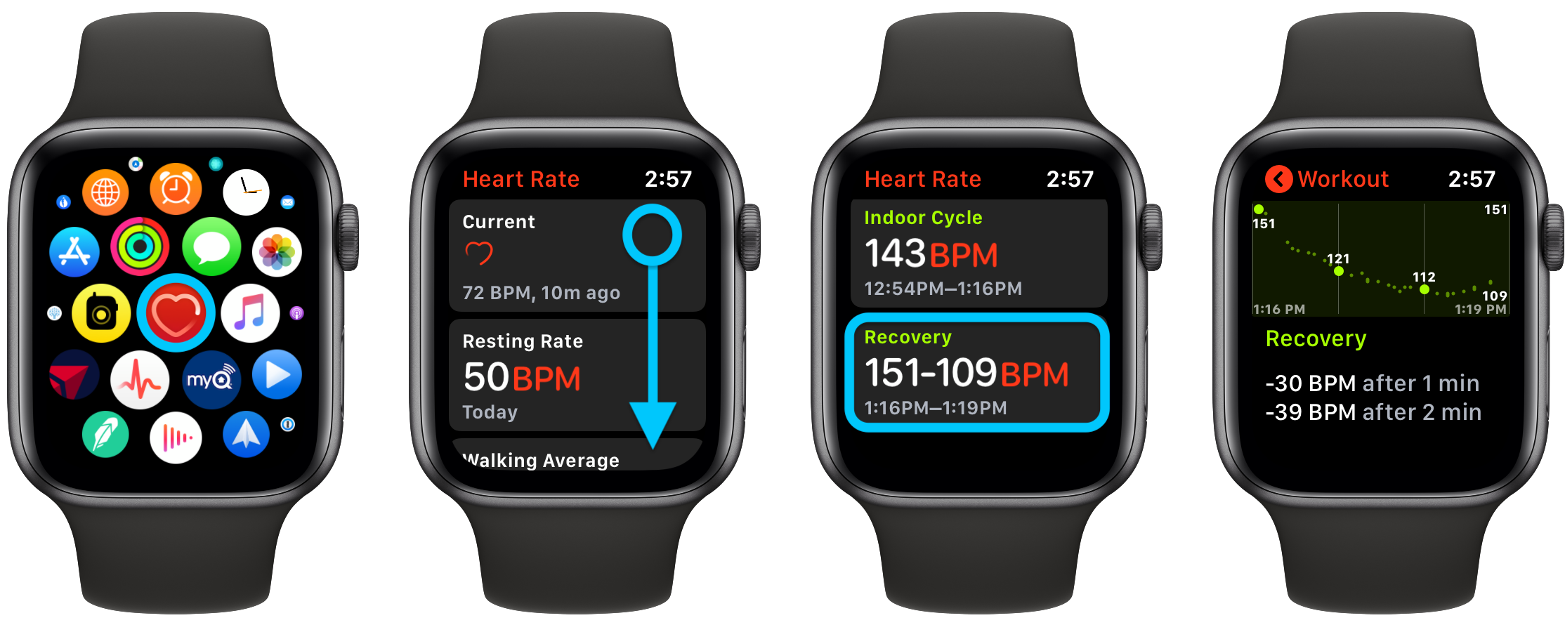Xem và sử dụng khôi phục nhịp tim của Apple Watch - Hình 1