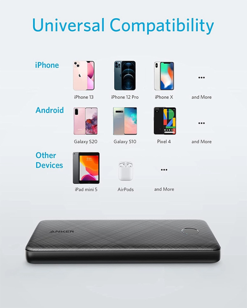 Pin sạc dự phòng Anker 10.000 mAh PD 20W PowerCore Slim A1245