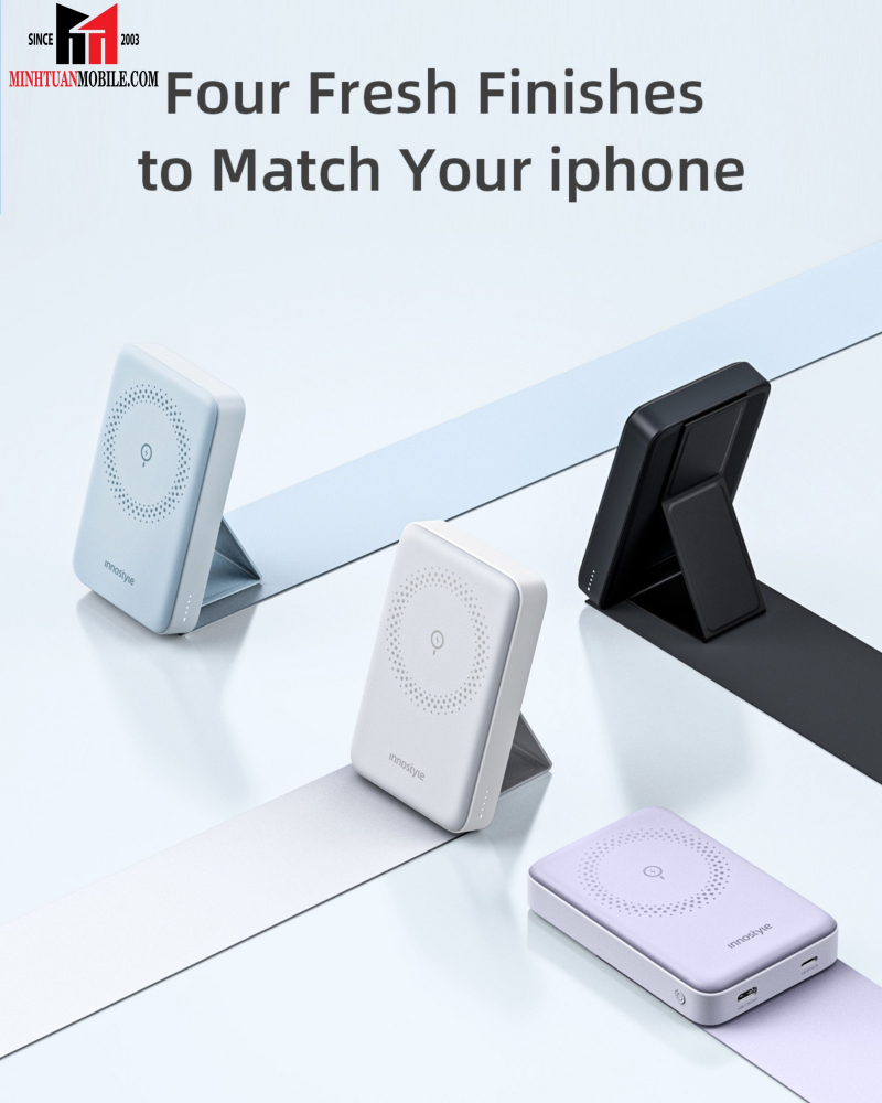 Pin sạc dự phòng Innostyle 10.000 mAh 15W PowerMag 2 in 1 Stand