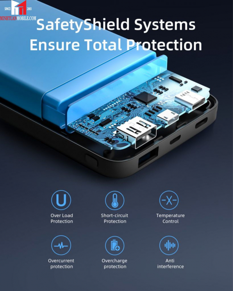 Pin sạc dự phòng Innostyle PowerMax 10.000 mAh PD QC 3.0 20W IP20PD