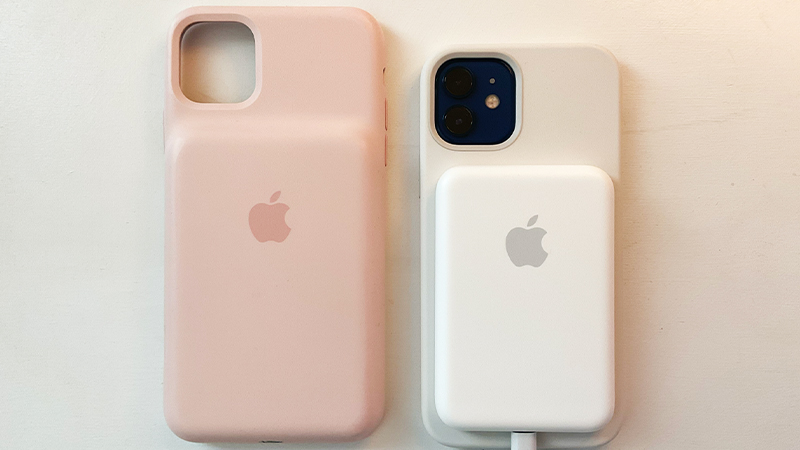 Hộp đựng pin thông minh iPhone 11 Pro Max bên cạnh Gói pin MagSafe của iPhone