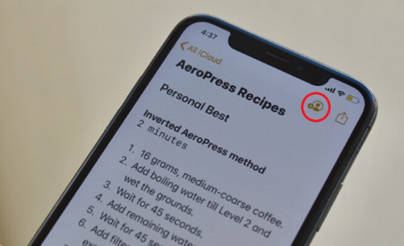 Chia sẻ và tương tác ghi chú với người khác