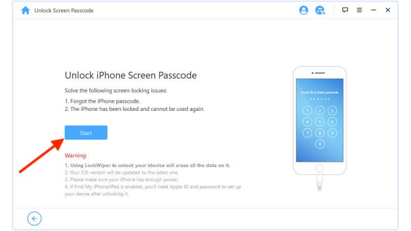 Xóa mật mã màn hình iPhone