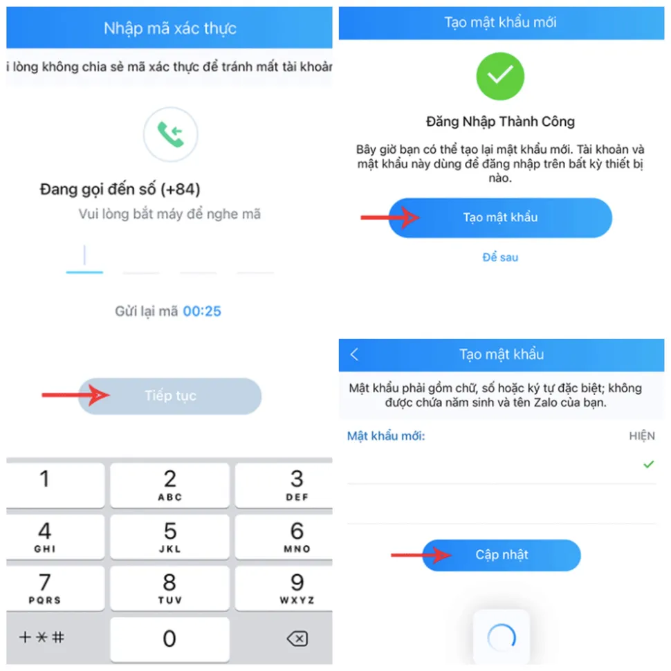 Cách lấy lại mật khẩu zalo khi bị quên