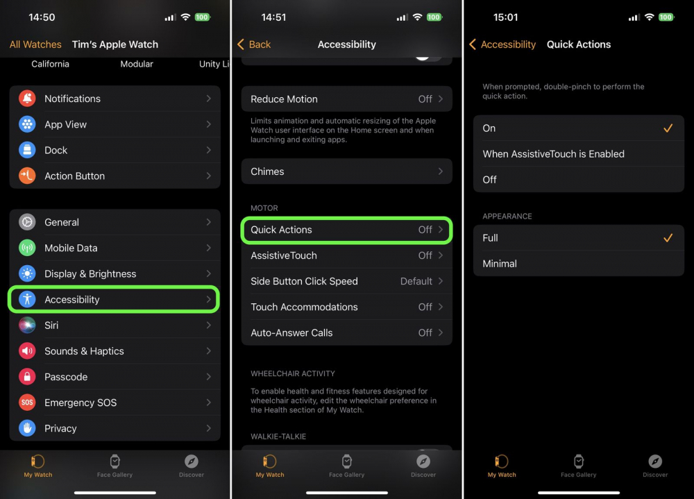 Cách kích hoạt Quick Actions trên WatchOS 9