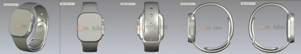 Kết xuất hiển thị từng mặt của Apple Watch Pro