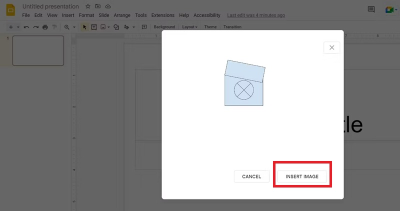 Nhấp vào Insert Image (Chèn hình ảnh).