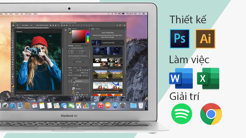 Macbook Air 2017 vẫn gánh ổn các tác vụ văn phòng