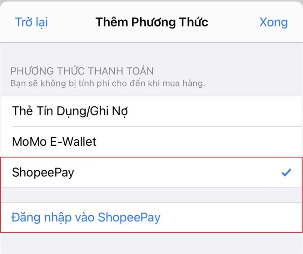 ShopeePay đã về “chung một nhà” với App Store