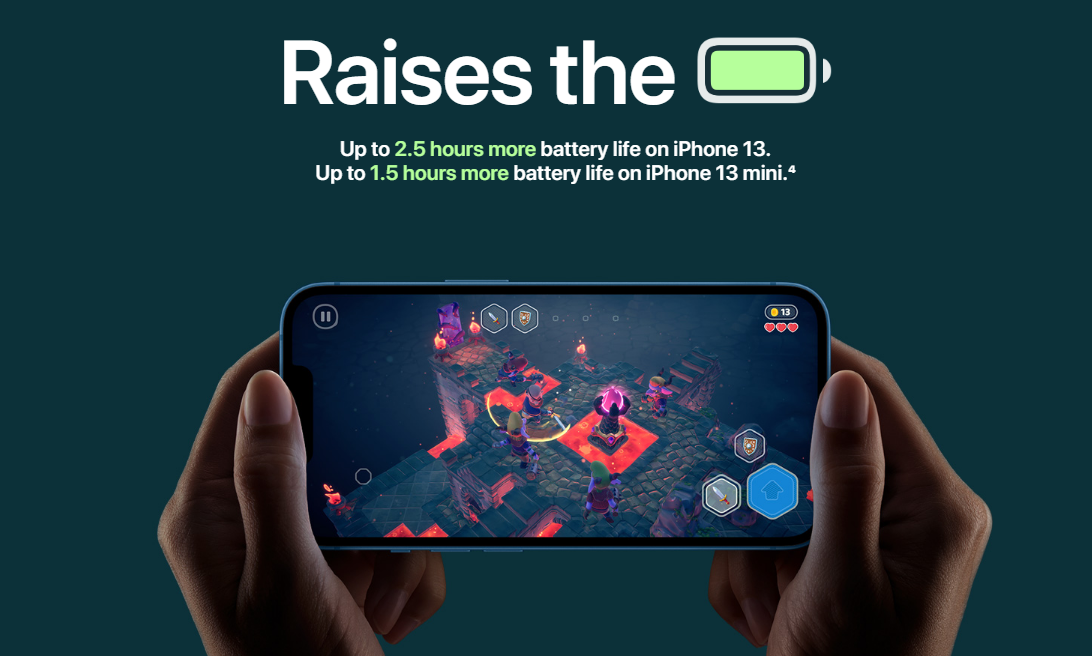 Thời lượng pin iPhone 13