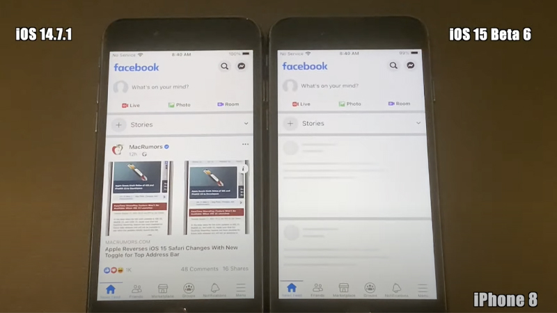 Kiểm tra tốc độ iOS 15 beta 6