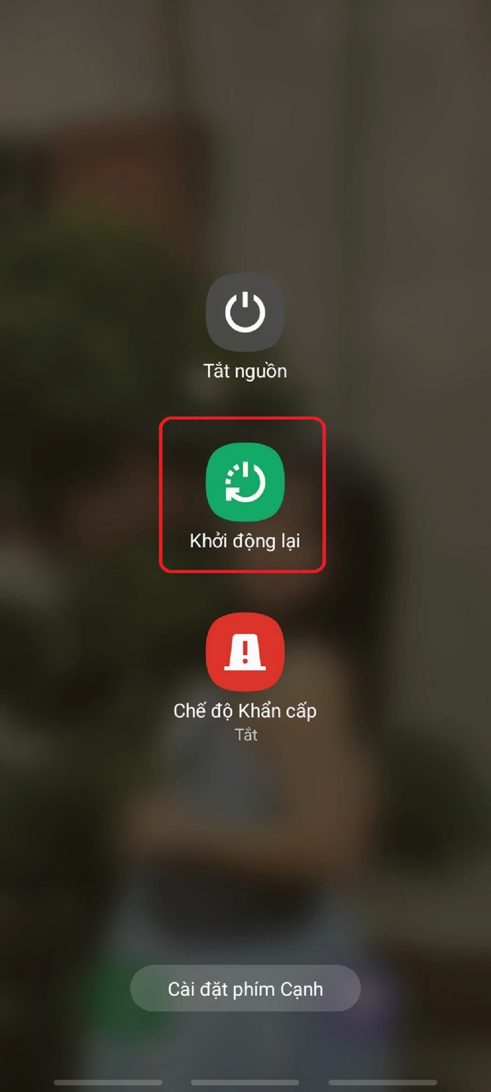 Khởi động lại thiết bị 