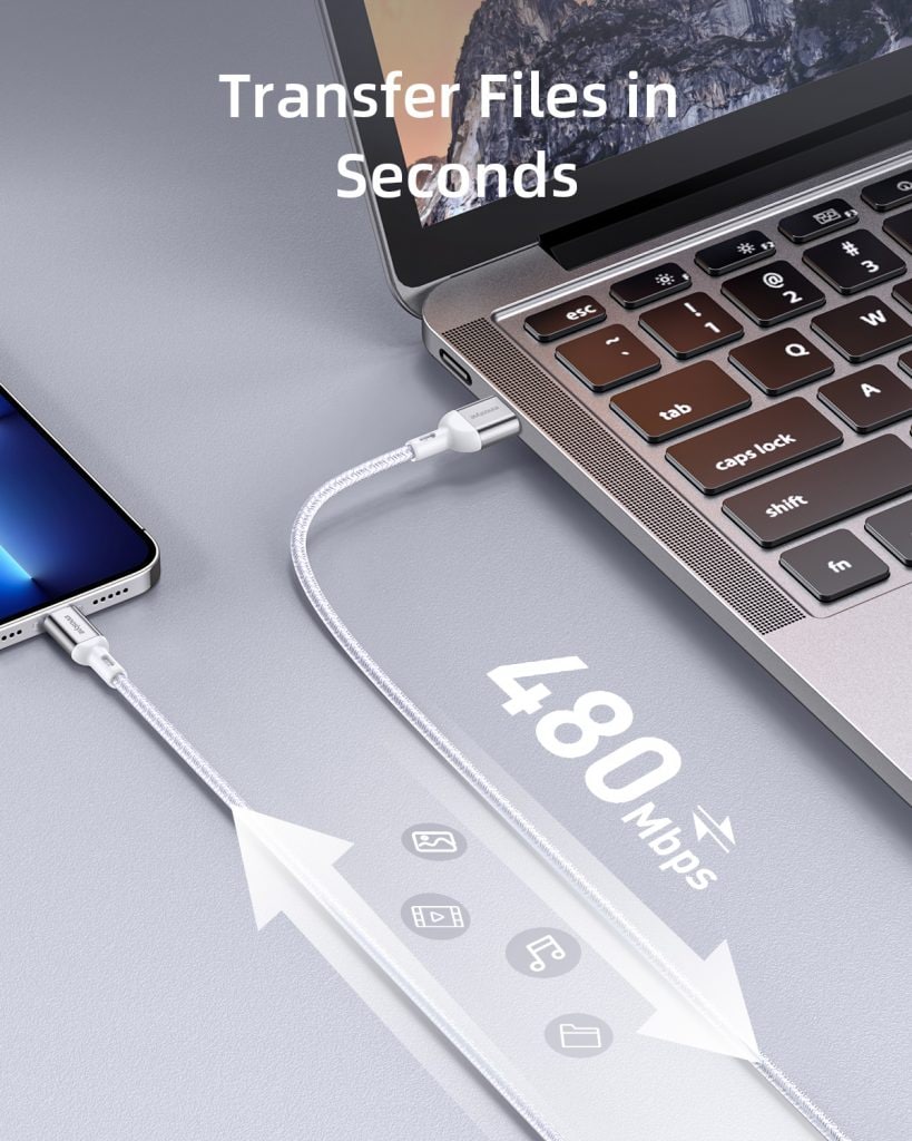 Cáp USB-A to Lightning Innostyle Powerflex MFi 1.5M 12W