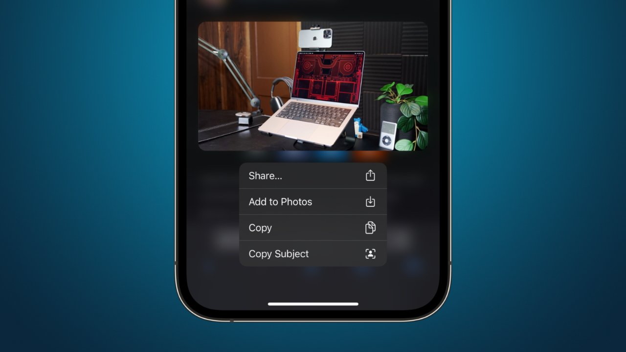 Nhấn và giữ một hình ảnh trong Safari để sao chép chủ thể.PNG mà không lưu nó