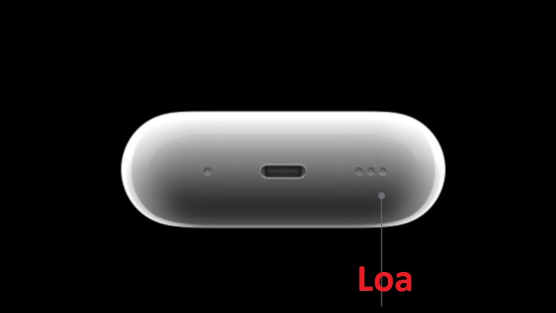 Tai nghe AirPods Pro 2 - Hộp sạc được thiết kế thêm loa, kháng nước IPX4