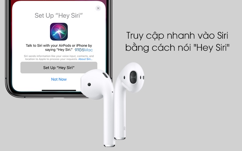 Tai nghe Bluetooth AirPods 2 - Chính hãng VN/A-Tương tác với trợ lý ảo Siri