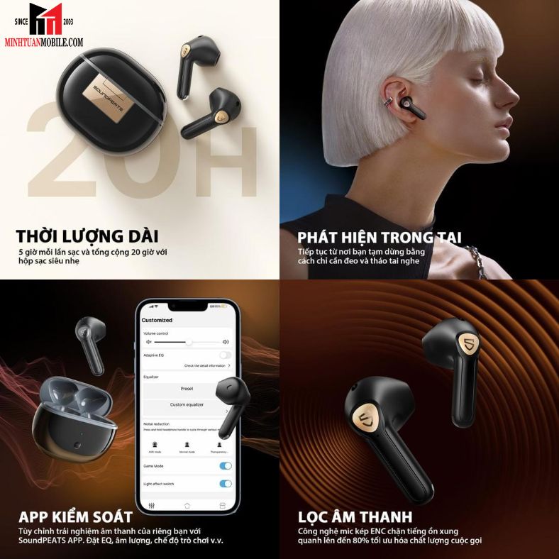 Tai nghe Bluetooth Soundpeats Air3 Deluxe HS