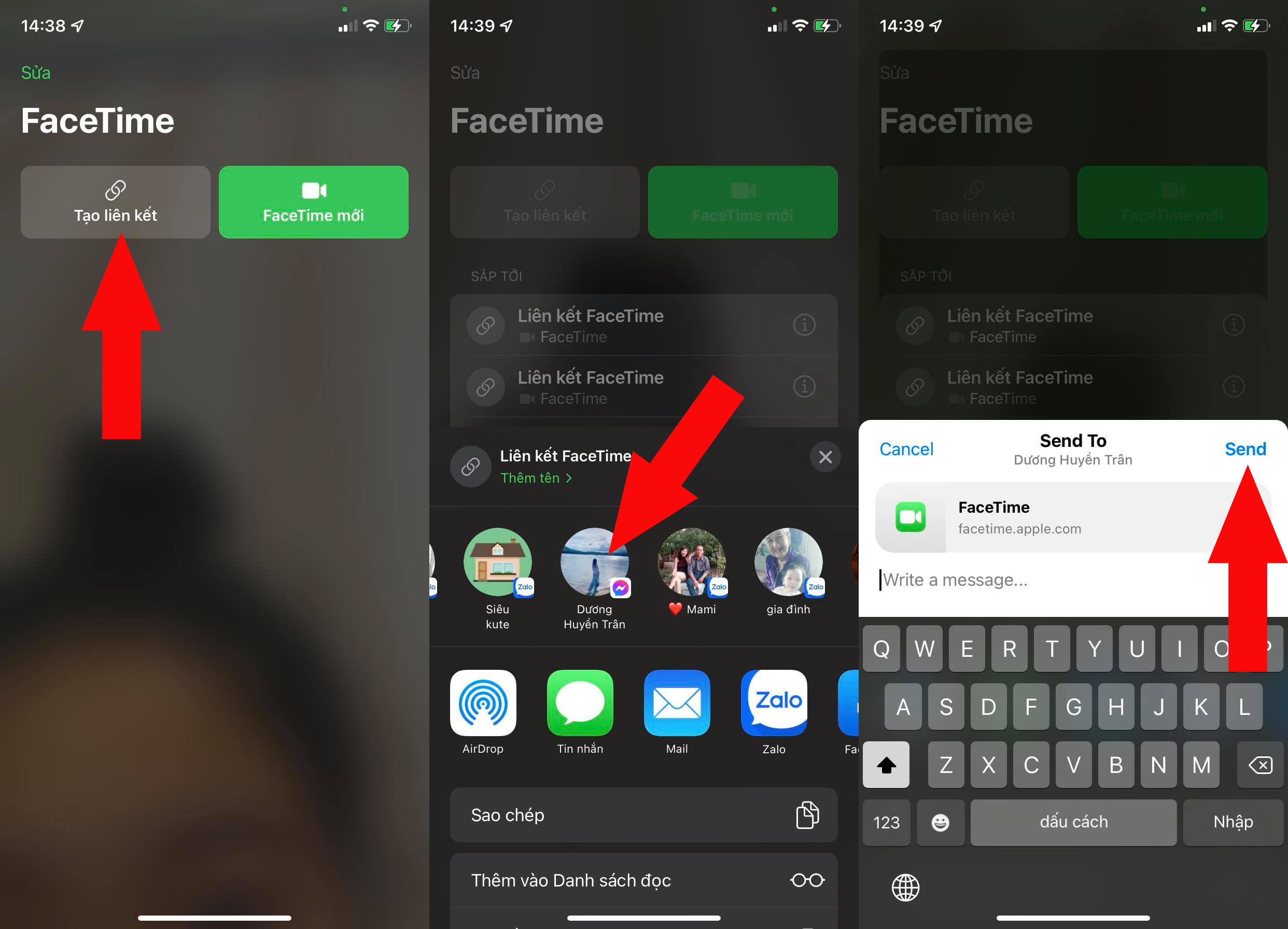 Tạo liên kết FaceTime 