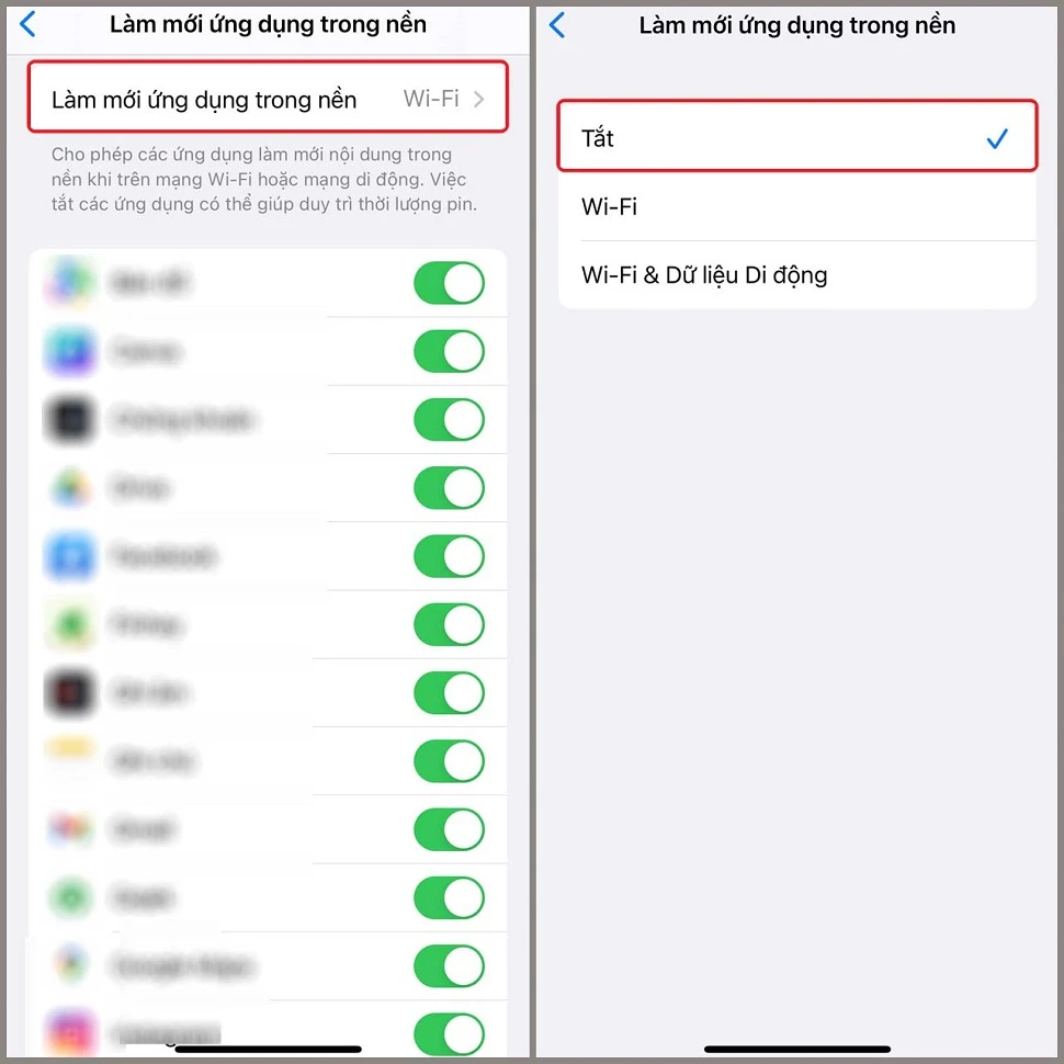 Cách tắt ứng dụng chạy ngầm bằng Cài đặt