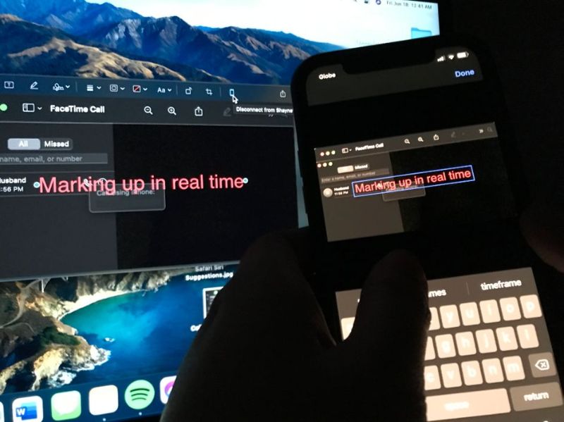 request markups and sketchs in real-time