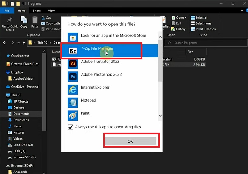 Máy tính Windows có thể sử dụng tệp DMG nhưng cần hỗ trợ phần mềm thứ 3 để giải nén và đọc dữ liệu
