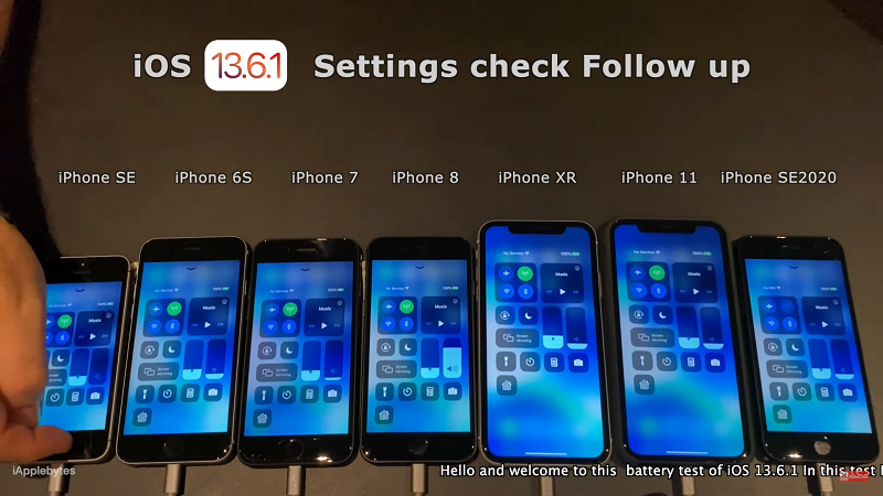 Kiểm tra độ tiêu hao pin của  iOS 13.6.1 so với iOS 13.6