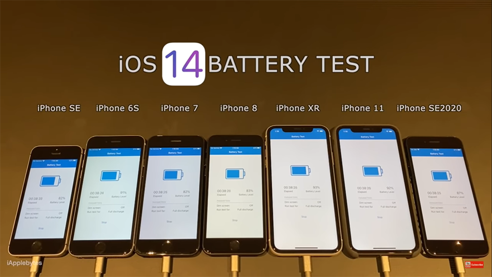 Sforum - Trang thông tin công nghệ mới nhất test-pin-iOS-14-1 Kiểm tra thời lượng pin iOS 14 trên 7 mẫu iPhone: iOS mới có làm giảm thời lượng sử dụng pin? 