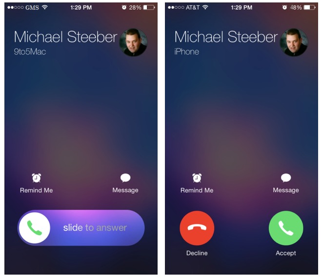 thay đổi cách nhận cuộc gọi trên iphone