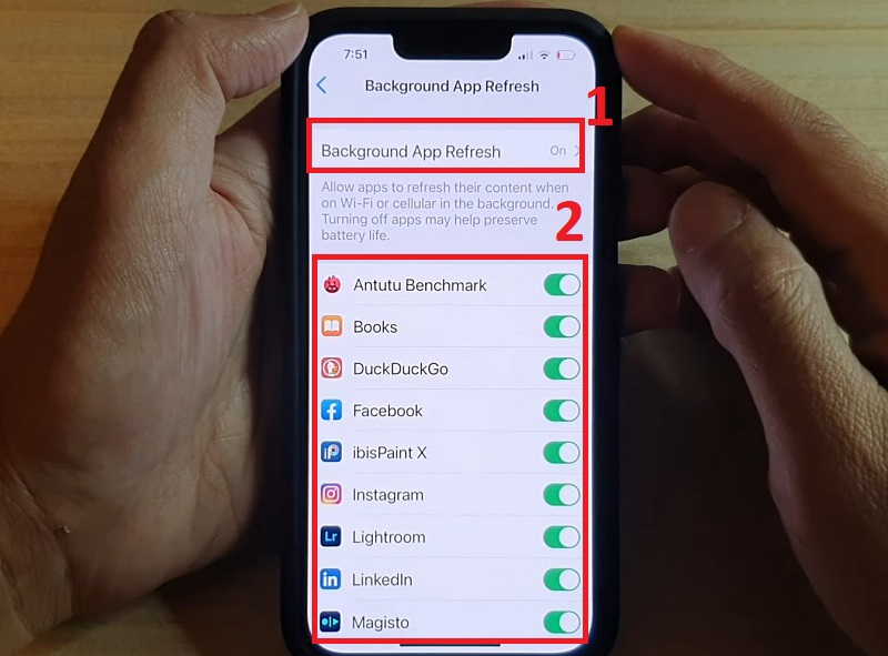Tắt chức năng Chạy ứng dụng nền trên iphone 