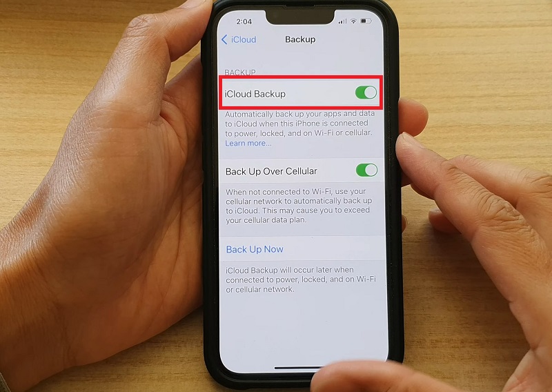 Tắt chức năng Sao lưu iCloud qua mạng di động