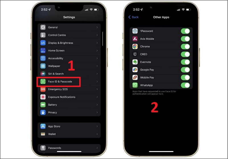 Giới hạn quyền truy cập dữ liệu từ màn hình khóa trên iphone 