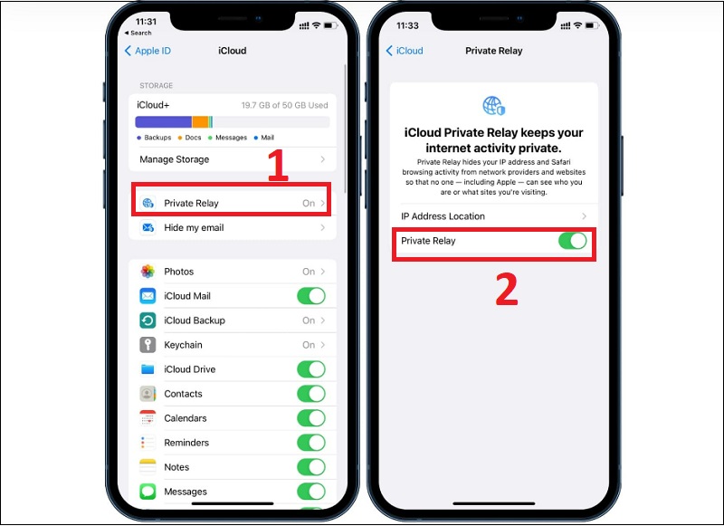 Tắt chức năng iCloud Private Relay trên iphone 