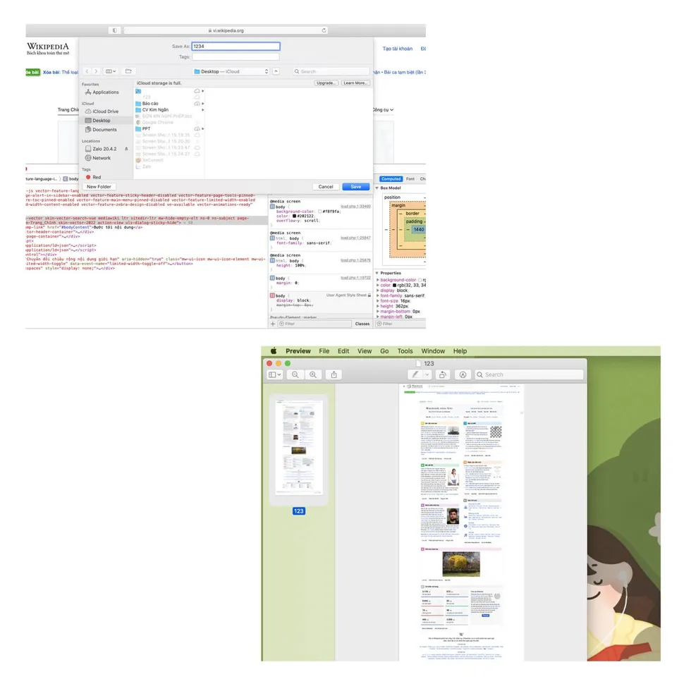 Thủ thuật chụp ảnh màn hình cuộn trên MacBook