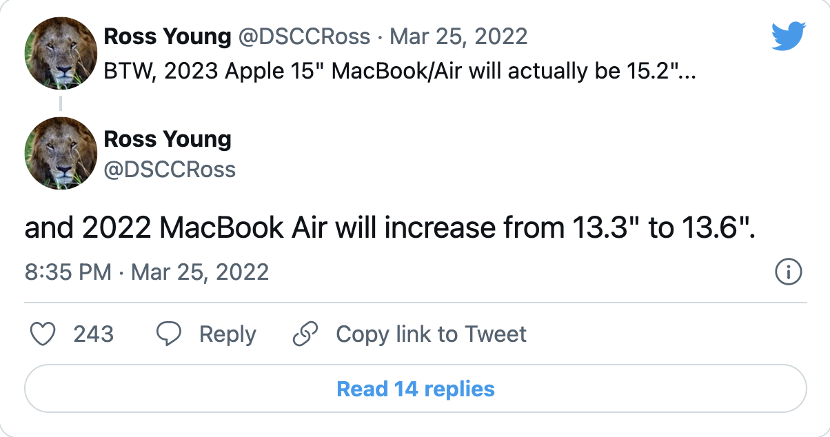 Tin đồn của nhà phân tích Ross Young